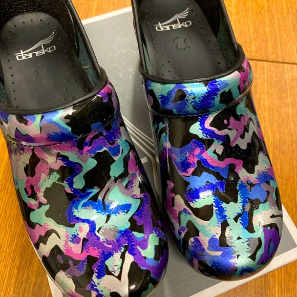 Dansko Women's Professional Clogs- Mermaid Patent